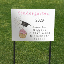 Kindergarten Afstuderen Roze Cupcake - Gepersonali