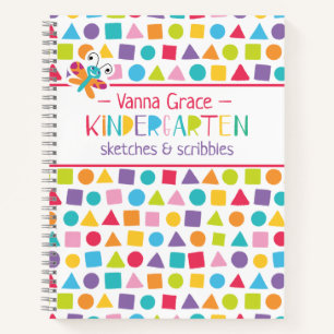 Kindergarten Colorful Crayons Scribbles Notitieboe Notitieboek