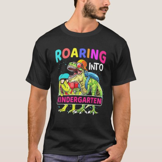 Kindergarten Dinosaur T Rex Terug naar school T-shirt (Voorkant)
