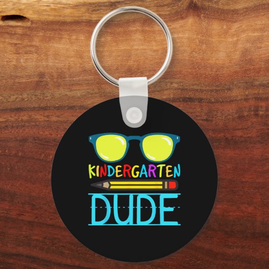 Kindergarten Dude Fun First Day Ck To School Stude Sleutelhanger (Voorkant)