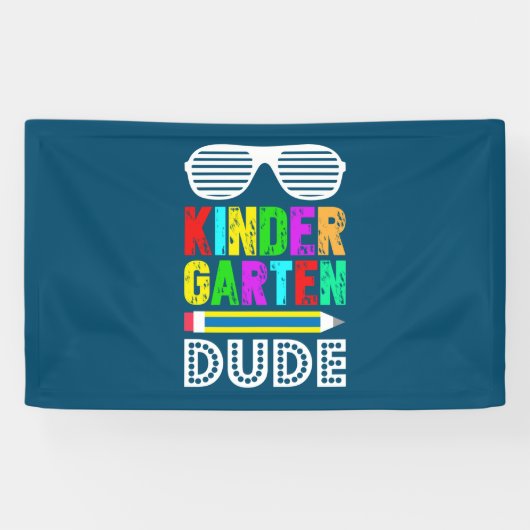 Kindergarten Eerste Dag Terug Spandoek (Horizontaal)