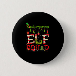 Kindergarten ELF Squad Funny kerstlampjes Kinder Ronde Button 5,7 Cm