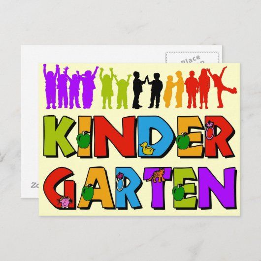 Kindergarten Fun Briefkaart (Voorkant / Achterkant)