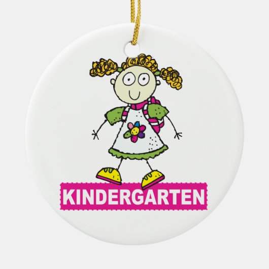 Kindergarten Girl Keramisch Ornament (Voorkant)