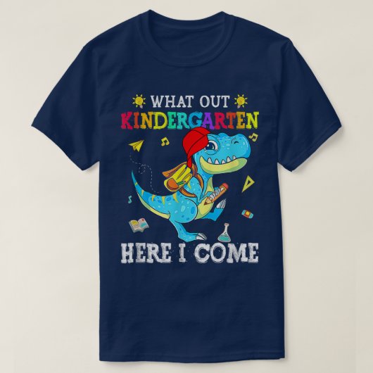 Kindergarten hier kom ik Dinosaur terug. T-shirt (Design voorkant)