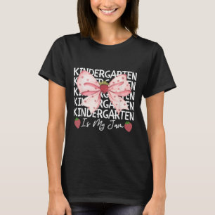 Kindergarten is mijn jam aardbei terug naar school t-shirt