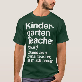 Kindergarten leraar definitie grappig terug naar S T-shirt