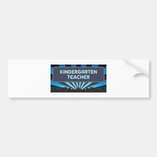 Kindergarten Leraar Marquee Bumpersticker (Voorkant)