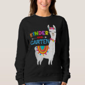 Kindergarten Leraar Prob Llama First Day Girls Trui (Voorkant)