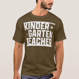 Kindergarten Leraar Terug naar school Motivatie In T-shirt