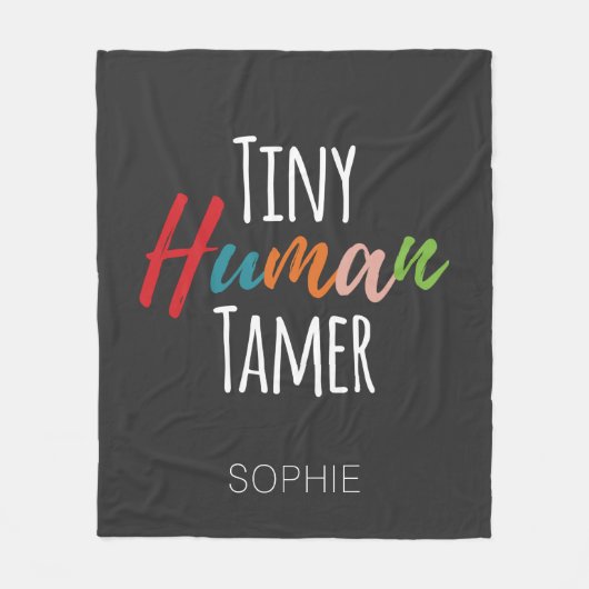 Kindergarten Leraar Tiny Human Tamer Gepersonalise Fleece Deken (Voorkant)