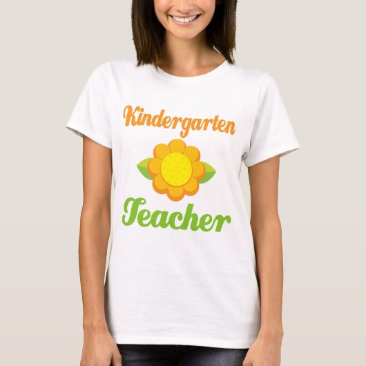 Kindergarten Leraar Zonnebloem T-shirt (Voorkant)