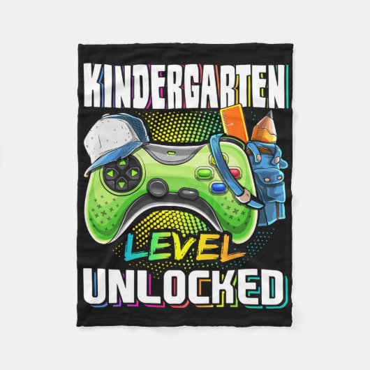 Kindergarten Level Unlocked Video Game Ck To Schoo Fleece Deken (Voorkant)