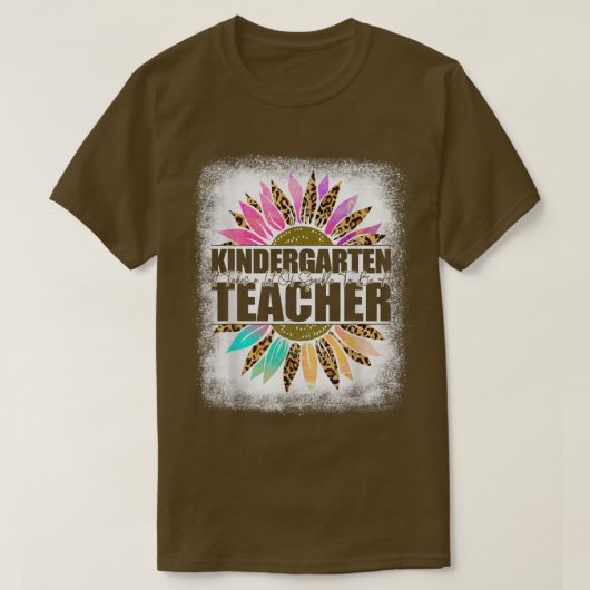 Kindergarten Lopard Zonnebloem T-shirt (Design voorkant)