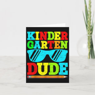 Kindergarten Man Funny First Day Terug naar school Kaart