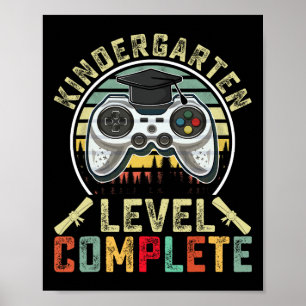 Kindergarten Niveau Complete Gamer School Poster