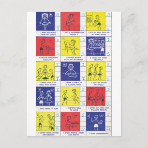 Kindergarten-rapportkaart Briefkaart