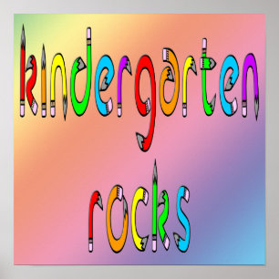 Kindergarten Rocks - Poster potcil