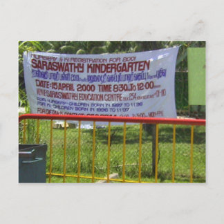 Kindergarten-school in Hindu Briefkaart