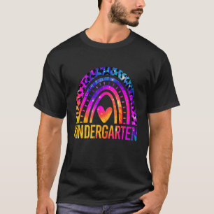 Kindergarten spoedregenboogkleurige kleurstof t-shirt