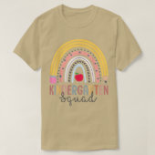 Kindergarten Squad Funny Boho Rainbow Teacher Stud T-shirt (Design voorkant)