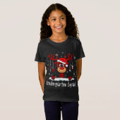 Kindergarten Squad Pset Reindeer Santa Hat Teache T-shirt (Voorkant volledig)