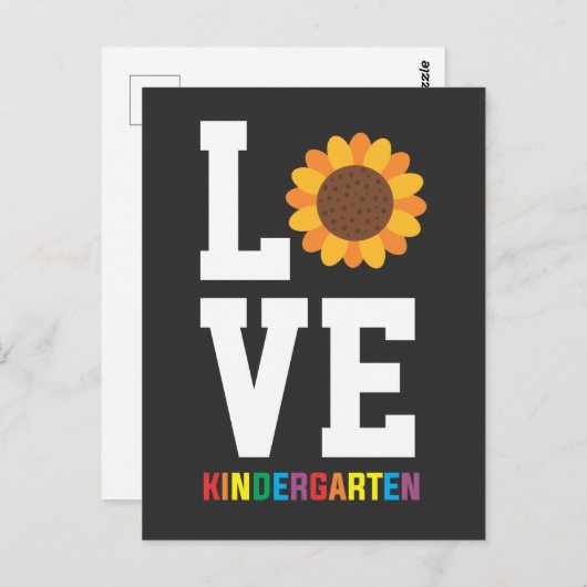 Kindergarten Sunflower Educator Pre-K leraar Briefkaart (Voorkant / Achterkant)