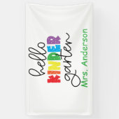 Kindergarten Teacher Banner voor de klas (Verticaal)