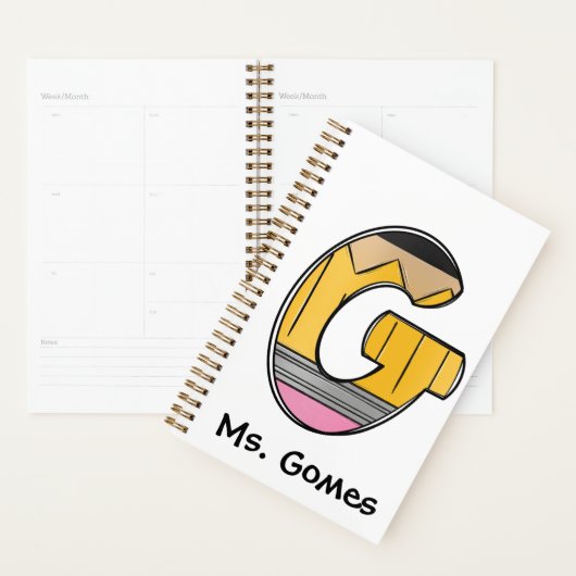 Kindergarten Teacher Planner with Notebook Initial (Display)