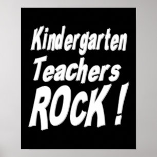 Kindergarten Teachers Rock! Poster afdrukken