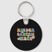 Kindergarten Vibes First Day Ck To School Teacher  Sleutelhanger (Voorkant)