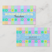 Kindergarten visitekaartjes van leraren (Voorkant / Achterkant)