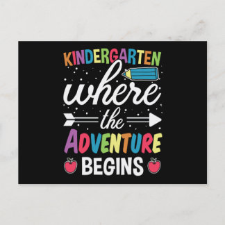 Kindergarten waar het avontuur begint briefkaart