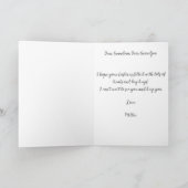 Kinderhandschrift Foto Pasen Vintage Gouden Lijste Kaart (Binnen)
