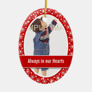 Kinderherdenkingsfoto PERSONALIZE Keramisch Ornament