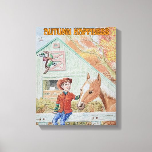 Kinderherfstcanvas Canvas Afdruk (Voorkant)