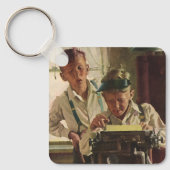  Kinderjongen Krantenjournalisten, schrijver Sleutelhanger (Voorkant)