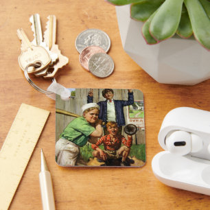  kinderjongens Sport Baseball Player Game Sleutelhanger