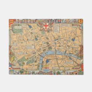 Kinderkaart van Londen, Engeland Deurmat