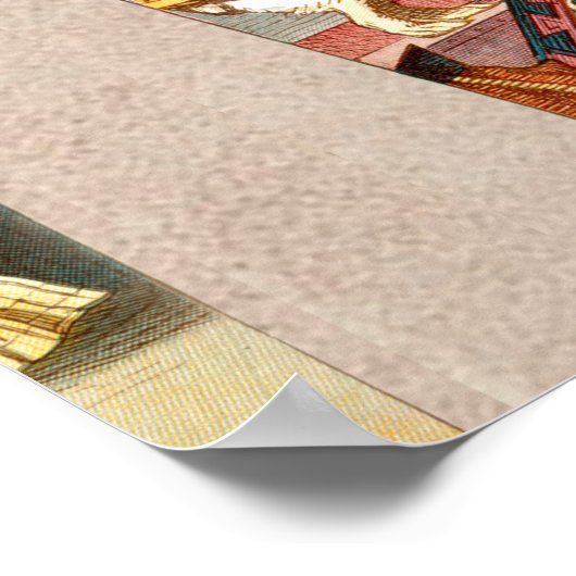 Kinderkamer Alice Kleurrijk 1800s Klassieke Wonder Poster (Hoek)