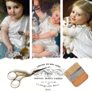  kinderkamer meisje kitten decoupage inpakpapier vel