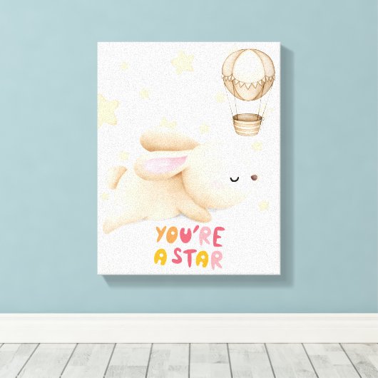 Kinderkamer muurkunst - Canvasprint - Je bent een  Canvas Afdruk (Insitu (Houten vloer))