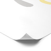 kinderkamer muurkunst nummer blauwe baby jongen poster (Hoek)