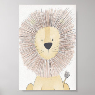 Kinderkamer poster - Leeuw