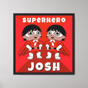 Kinderkamer Superheld Kunst Canvas Afdruk