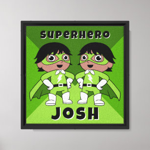 Kinderkamer Superheld Kunst Canvas Afdruk