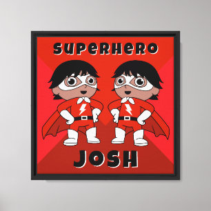 Kinderkamer Superheld Kunst voor Jongens Canvas Afdruk