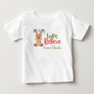 kinderkanker. Aangepaste kerst Baby T-shirt