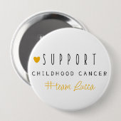 kinderkanker. Aangepaste #team naam. Button (Voorkant /achterkant)