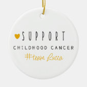 kinderkanker. Aangepaste #team naam Ornamenten (Voorkant)